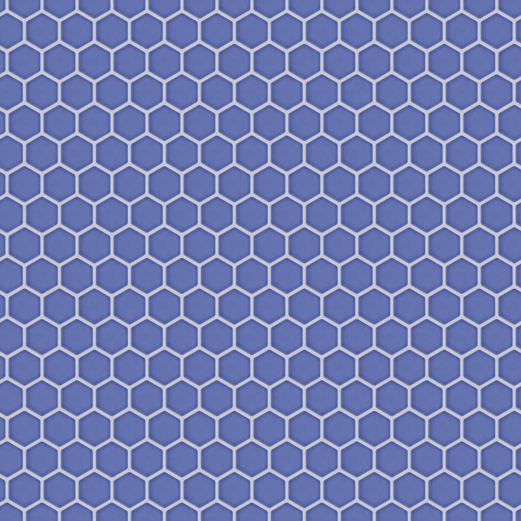 Merola Tile Tribeca 2" Hex Glossy Periwinkle 11-1/8" x 12-5/8" Porcelain Mosaic Floor and Wall Tile