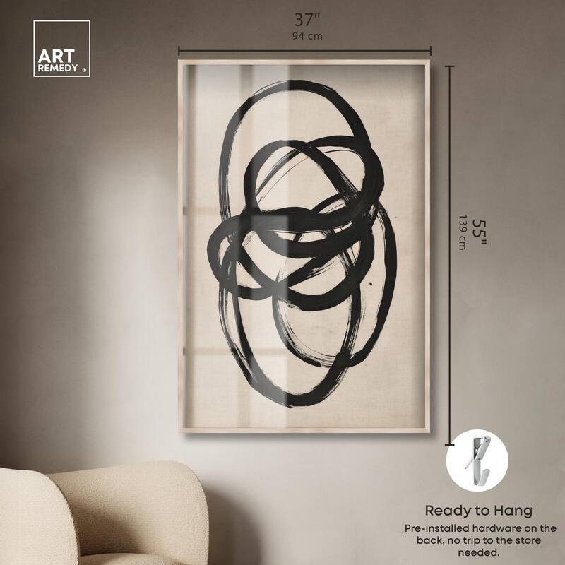 Beige Black I Shadowbox by Art Remedy