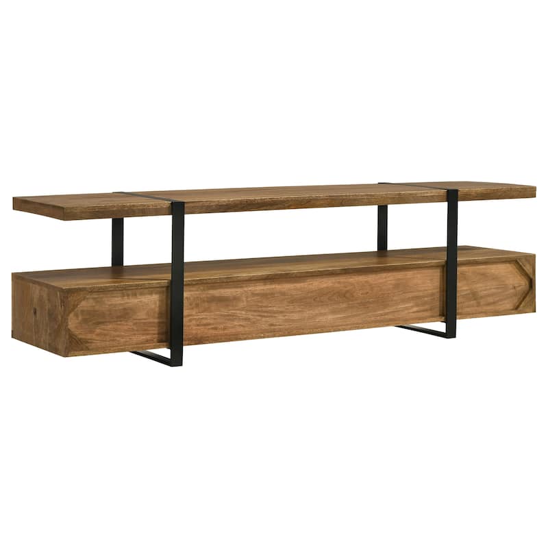 Otto 5-Drawer Mango Wood 70" TV Stand Media Console Brown