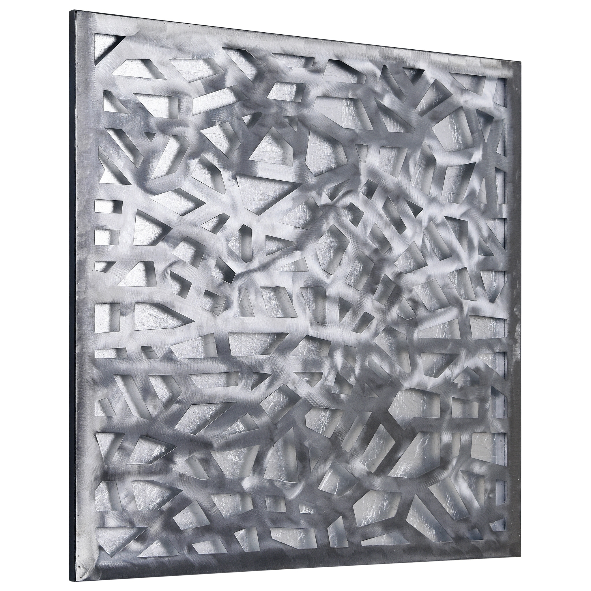 Polished Steel Abstract Wall Art Sculpture Modern Design Metal Decor-image