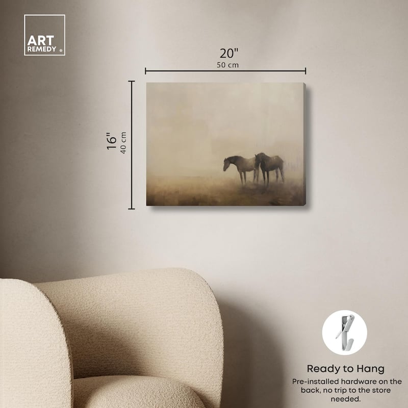 Equine Duo Canvas by Art Remedy, Gallery Wrapped