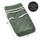 preview thumbnail 5 of 4, Dark Green Boho Chic Girl Boy Unisex Changing Pad Cover Solid Sage Hunter Bohemian Linen Modern Farmhouse Designer Minimalist