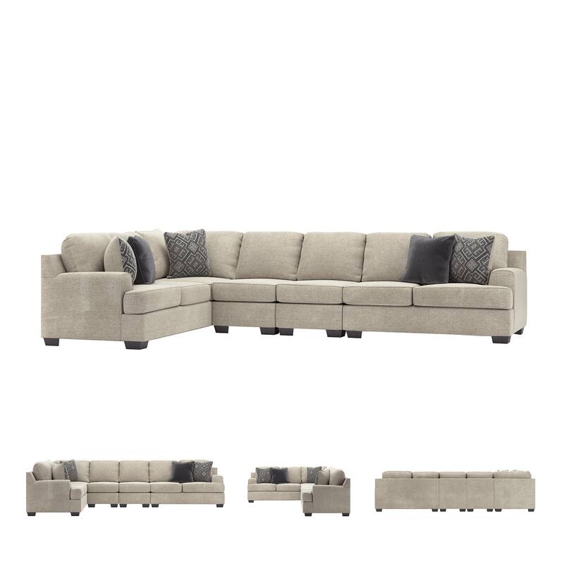 Signature Design by Ashley Bovarian Gray 4-Piece Sectional - 154"W x 99"D x 39"H