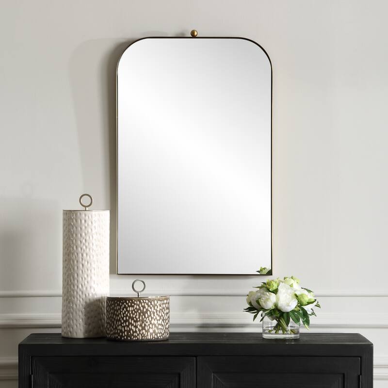 Arch Vanity Wall Mirror - 33" - Brass Plated Finish
