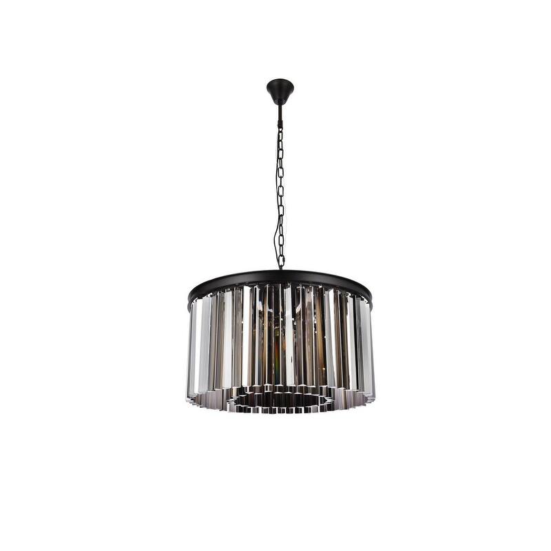 Royce Edge 8-Light Matte Black Chandelier