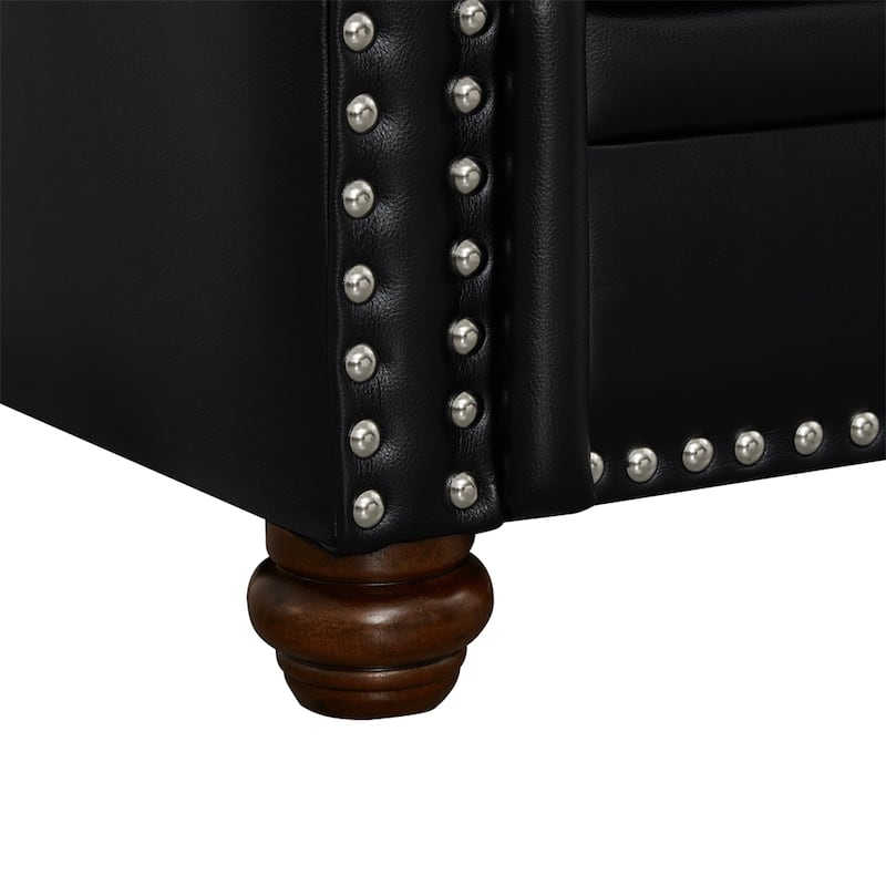 Living Room Sofa with Storage Sofa 2+3 Sectional Faux Leather