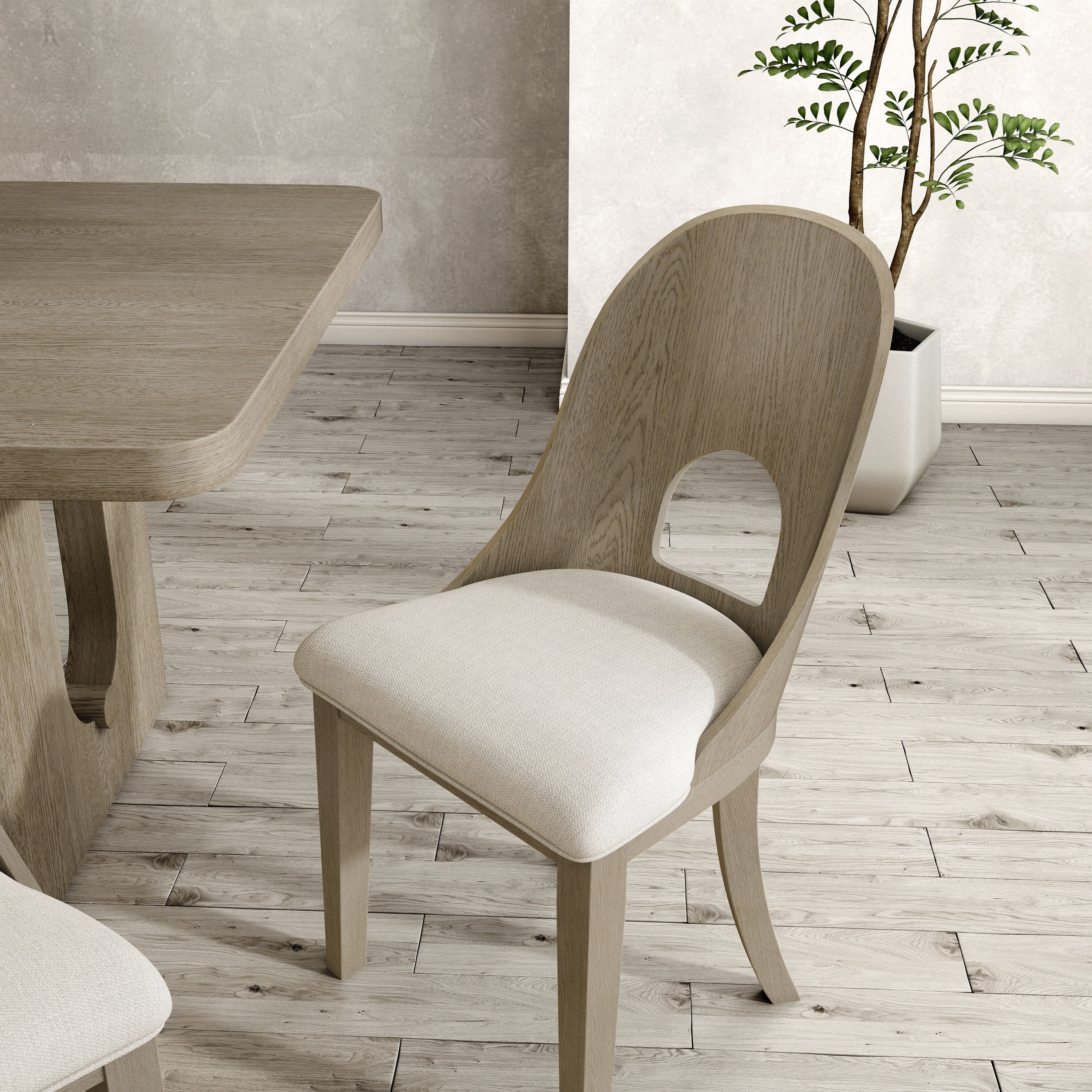 Furniture of America Piez Modern Bentwood Curved Wooden Side Chair