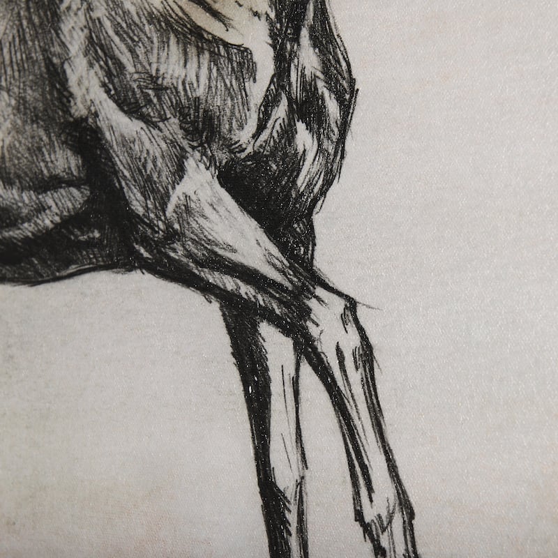Old West Collection V (Horse Sketch) (28 x 21) Canvas Art Print