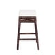 preview thumbnail 12 of 18, Bali Bohemian Woven Rattan Backless Bar Stool with Square Foam Cushion and Footrest for Kitchen Island or Home Bar