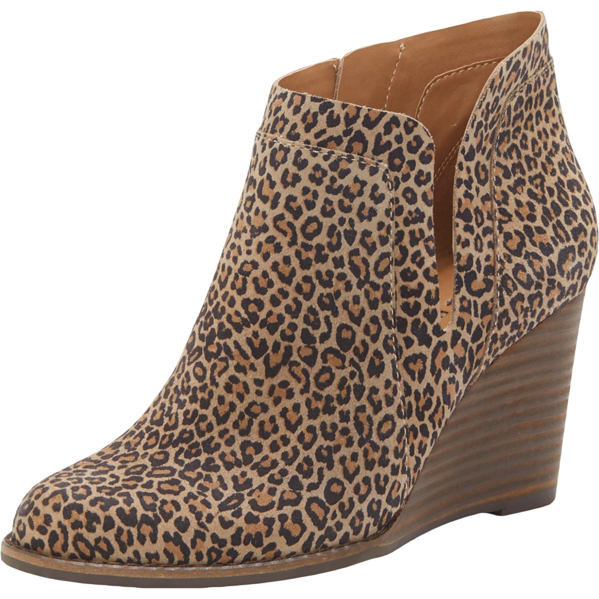 Lucky Brandlucky Brand Zollie Side Dip Suede Wedge Booties 7m Dailymail
