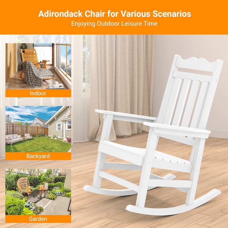 BONOSUKI Outdoor Adirondack Rocking Chair,Fire Pit Chair-Set of 2