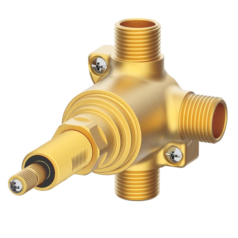 Gerber D130510BT Single Handle 1/2" 3-Port/2-Outlet Diverter Valve - Natural
