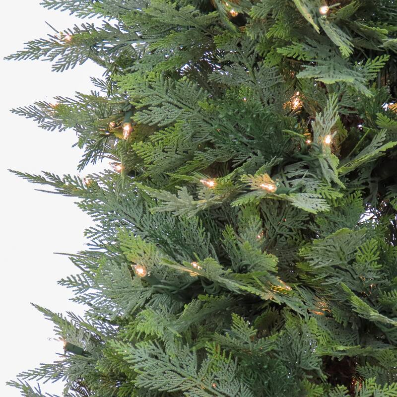 National Tree Company 5 ft Prelit Artificial Cypress Tree with 300 Clear Lights