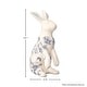 preview thumbnail 4 of 2, Ceramic Toile Bunny 8.25"