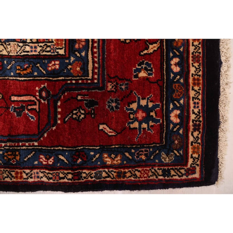 ECARPETGALLERY Hand-knotted Anadol Vintage Navy Wool Rug - 5'3 x 10'2