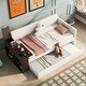 preview thumbnail 3 of 16, Upholstery Daybed with Storage Arm, Trundle, Cup Holder and USB Design