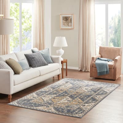 Madison Park Mila Tiled Border Area Rug