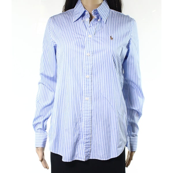 ralph lauren striped button down shirt