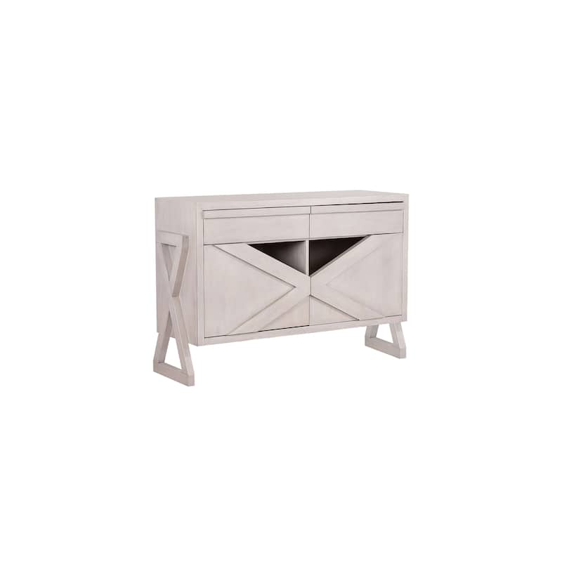 Wash Gray Wood Sideboard Buffet Storage Cabinet