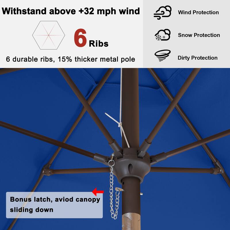 ABCCANOPY 7.5FT Patio Umbrella with Push Button Tilt