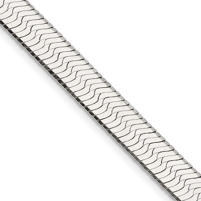 Curata 925 Sterling Silver 8.75mm Magic Herringbone Chain Necklace