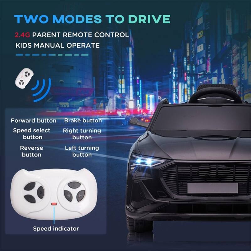 12V Electric Ride-On Car for Toddlers with USB Music LED Lights and Dual Motors Safety Wheels - 42.5" L x 23.5" W x 18.5" H