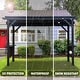 preview thumbnail 9 of 27, Domi 6.5 ft. x 12 ft. Hardtop Grill Gazebo with 2 Side Shelves and Ceiling Hooks, Outdoor BBQ Canopy
