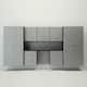 Option Silver Slatwall / Silver Cabinets