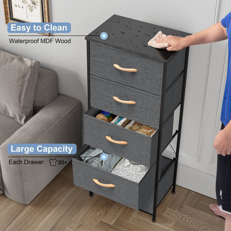 Crestlive Products Household 5-Drawer Vertical Dresser Storage Chest