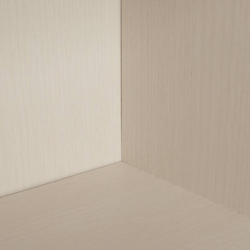 SAFAVIEH Braelynn White Washed/Walnut 55-inch Storage TV Media Stand - 55"W x 15"D x 24"H