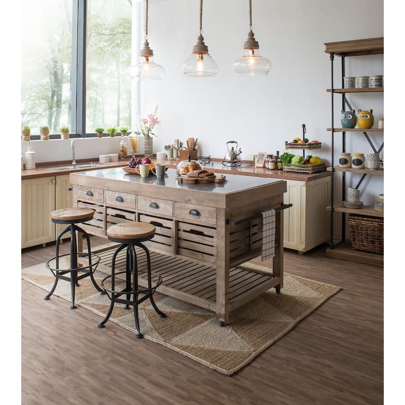 Glass & Mango Wood Pendant Light