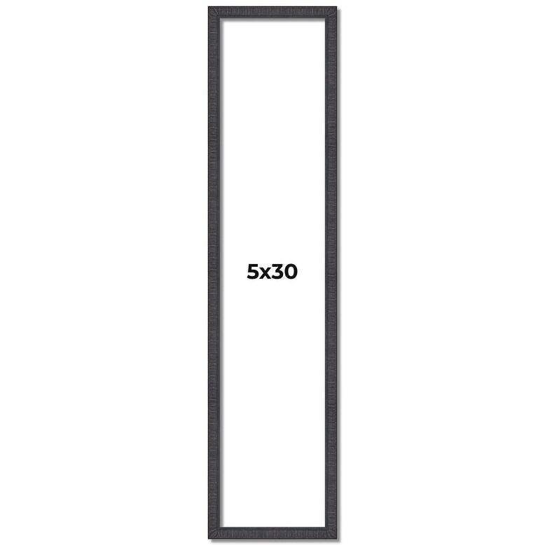 5x30 Frame Brown Solid Wood Picture Frame - Complete Modern Photo