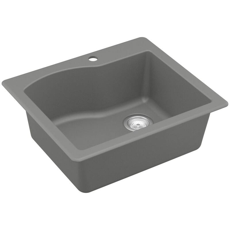 Karran USA QT-671 Quartz QT 25" Drop In Single Basin Quartz Composite