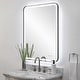 preview thumbnail 3 of 6, LED Lighted Large Rectangular Vanity Wall Mirror - 40"
