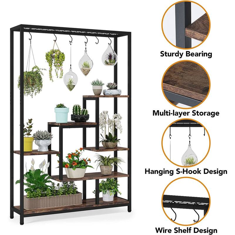 70.9 Inches Tall Large Indoor Plant Stand Metal Plant Shelf