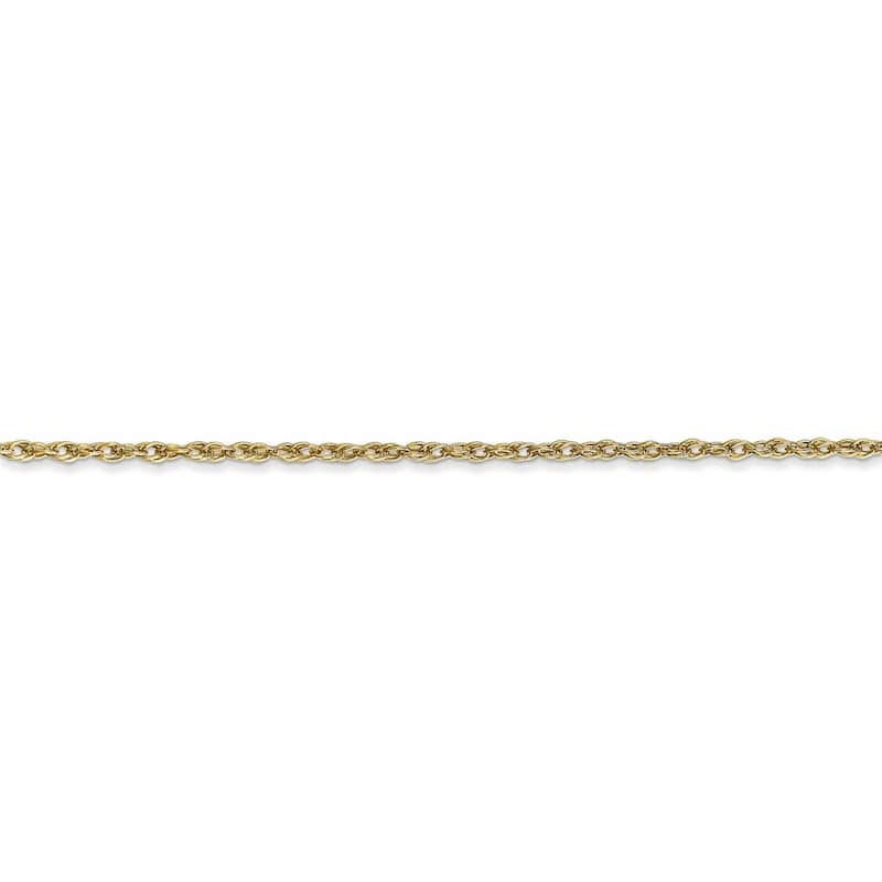 Curata 10k Yellow Gold 1.5mm Diamond-cut Loose Rope Chain Necklace Options: 16 18 20 22 24