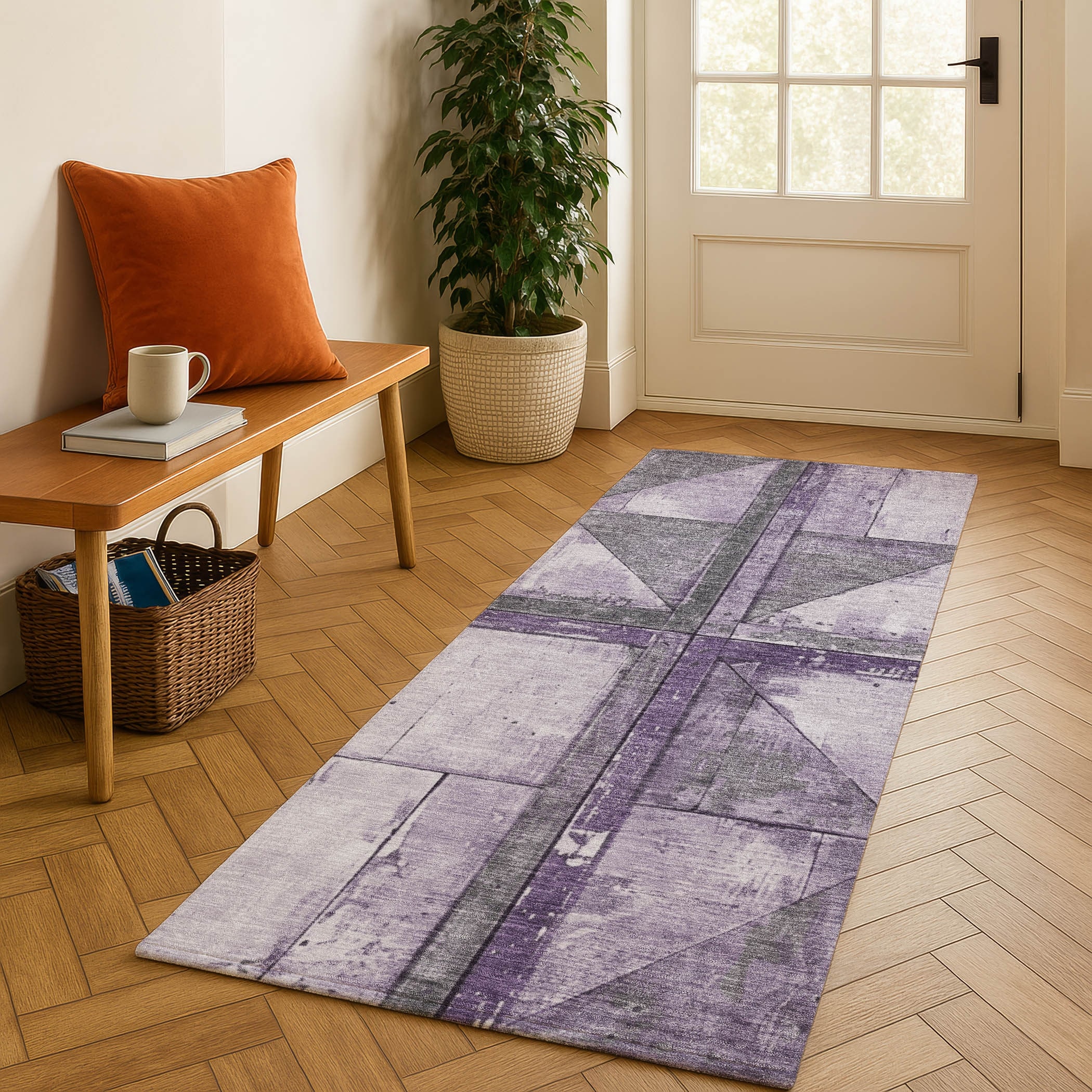 Premium Washable Super Soft Contemporary Geo Mayfield Rug