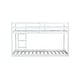 preview thumbnail 36 of 38, Artsy Solid Wooden Twin over Twin Bunk Bed with Ladder, Upper and Bottom Bed Platforms crafted with Strengthened Slats