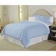 preview thumbnail 2 of 4, Pointehaven 400 Thread Count 100% Long Staple Cotton 3-piece Duvet Cover Set Blue - Full - Queen