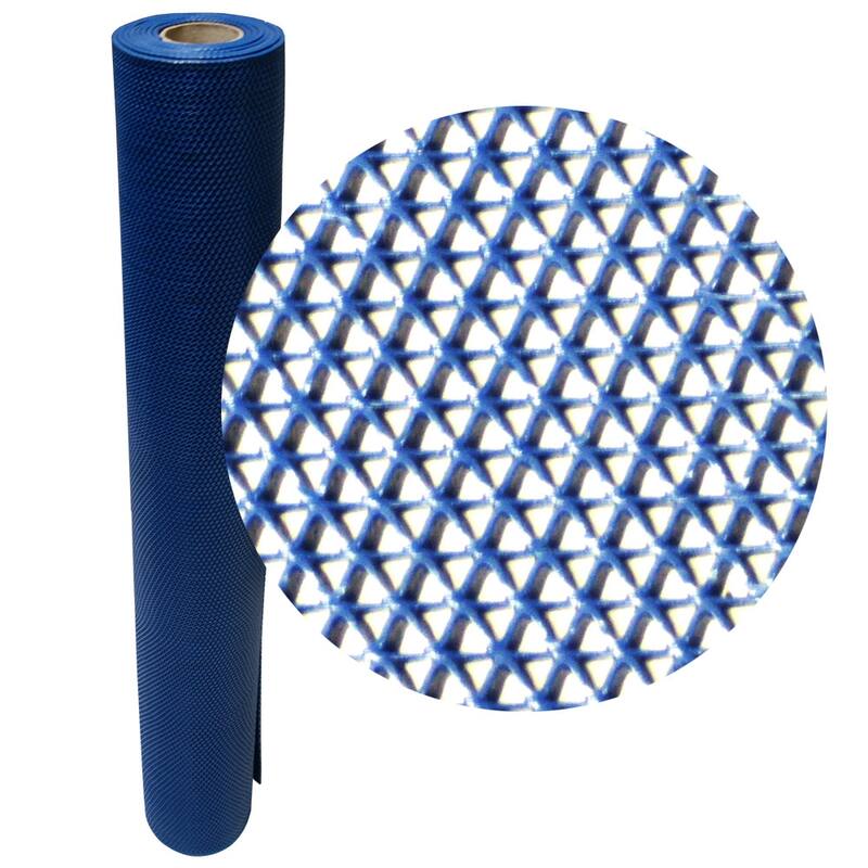 Rubber-Cal "S-Grip" PVC Runner - 3/16 in x 4 ft x 25 ft - Blue - Big