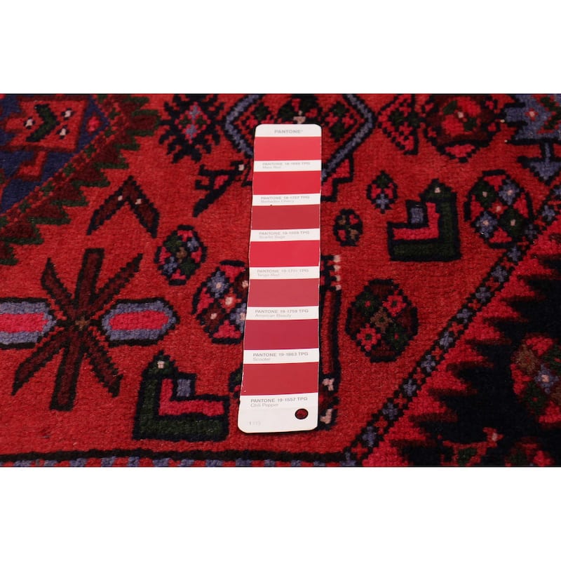 ECARPETGALLERY Hand-knotted Andelz Red Wool Rug - 3'3 x 6'4