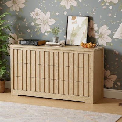 6 Drawers Fluted Dresser, with Handleless