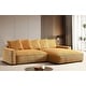 preview thumbnail 45 of 59, Transitional Luxe Upholstered Living Room Sectional 106.7 inch