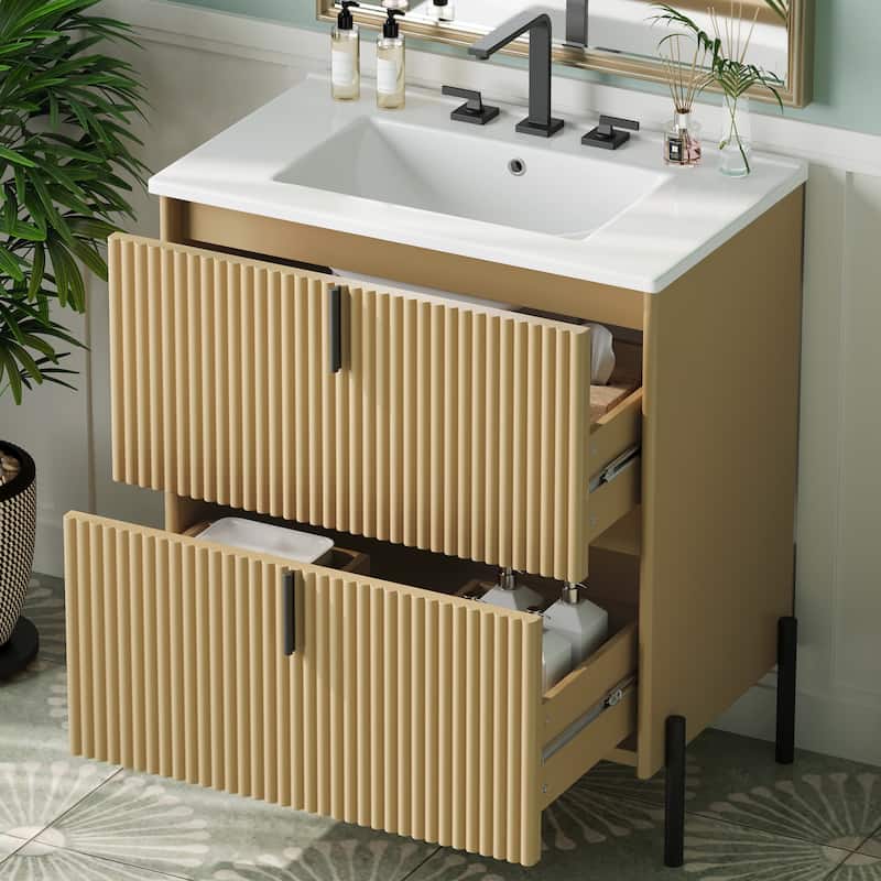 Christopher Knight Home - Araminta 30" Bathroom Vanity with Ceramic Sink