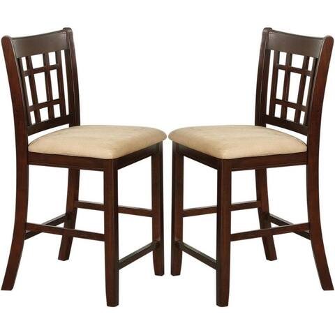 Brown Cherry Counter Height Dining Stools (Set of 2) - Set of 2