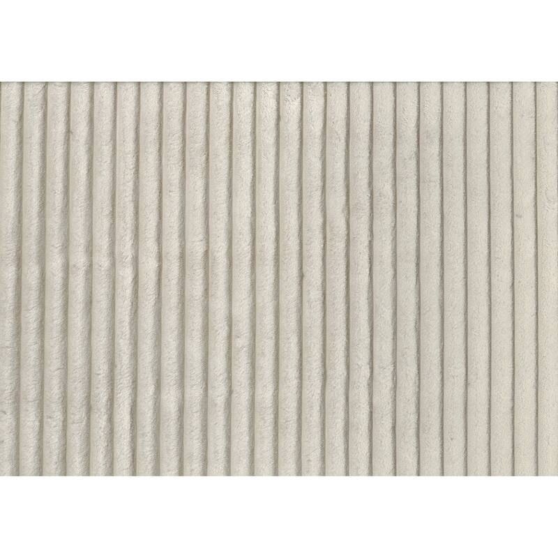 Rix 45 Inch Beige Corduroy Fabric Ottoman with Attached Seat Cushion & Wood Frame