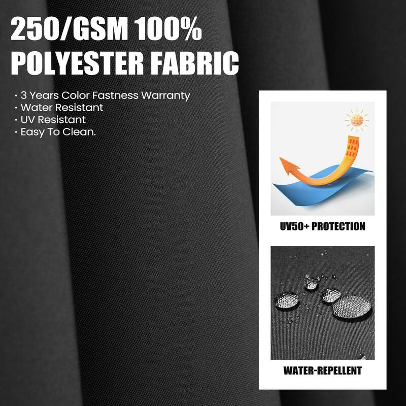 Outdoor 11.5FT Round Patio Hanging Offset Cantilever Umbrella with Cross Base