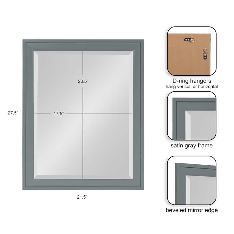 Bosc Framed Decorative Rectangle Wall Mirror