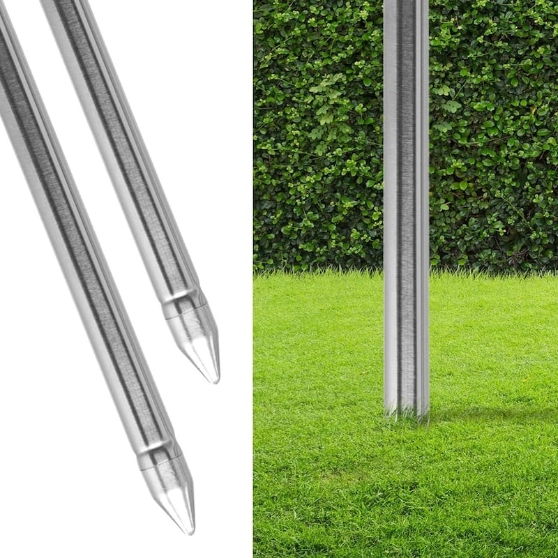 Matney Stainless Steel Torches - Includes Fiberglass Wick and Snuffer Cap, Set of 2 (11.3 oz)