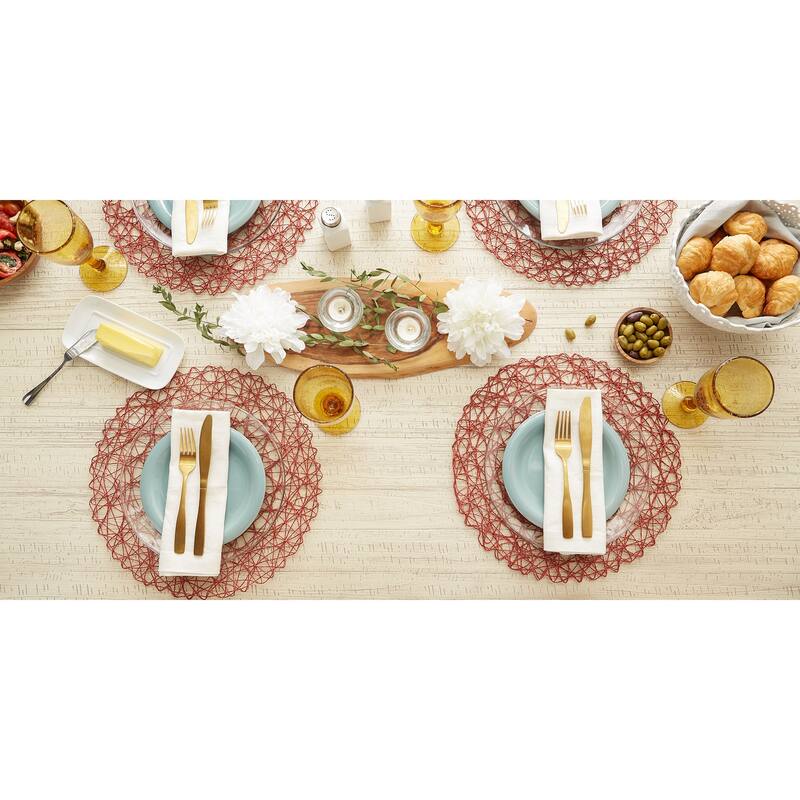 Design Imports Woven Paper Kitchen Placemat Set (Set of 6)